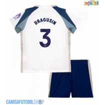 Camisa de time de futebol Tottenham Hotspur Radu Dragusin #3 Replicas 1º Equipamento Infantil 2025-26 Manga Curta (+ Calças curtas)